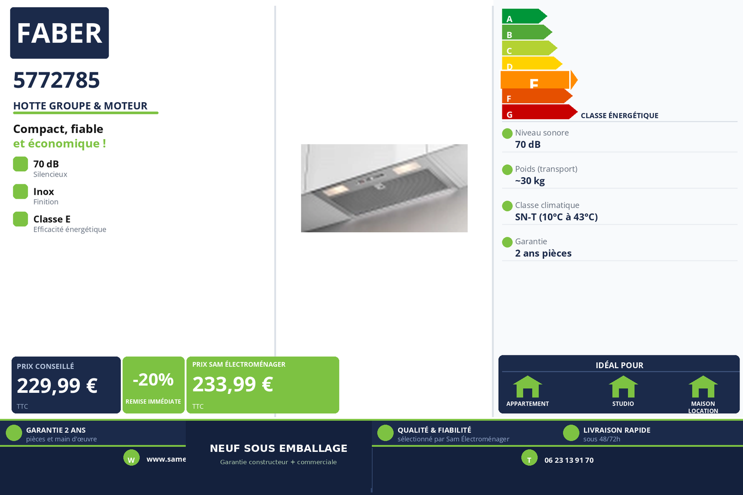 Vignette Hotte Groupe & Moteur Faber 5772785