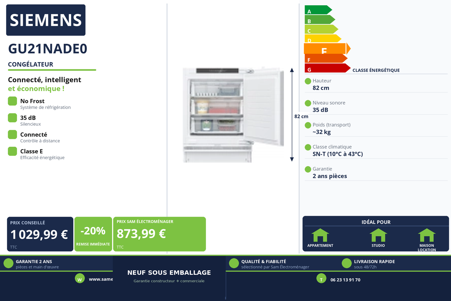 Vignette Congélateur Siemens GU21NADE0