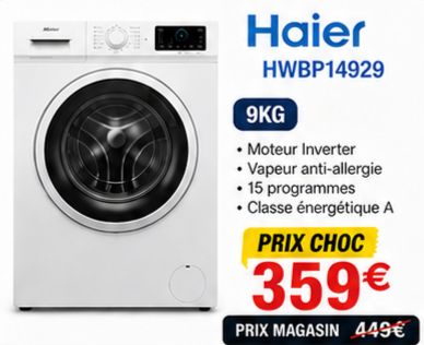 🔹 Haier HWBP14929 – 9kg - Photo 1