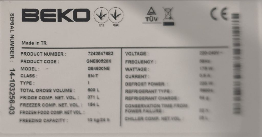 Réfrigérateur américain Beko - Photo 2