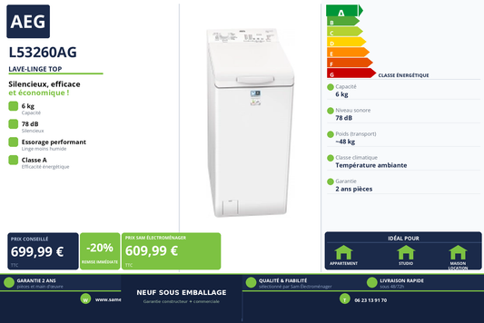 Vignette Lave-Linge Top Aeg L53260AG