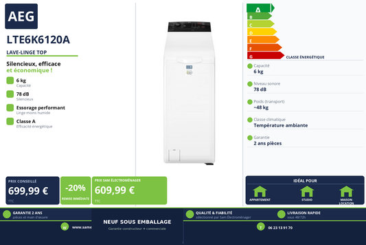 Vignette Lave-Linge Top Aeg LTE6K6120A