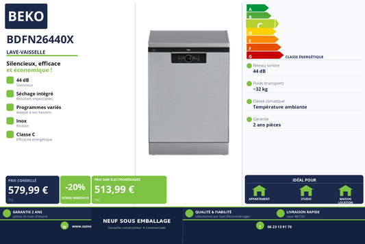 Vignette Lave-Vaisselle Beko BDFN26440X