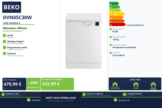 Vignette Lave-Vaisselle Beko DVN05C30W
