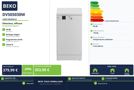 Vignette Lave-Vaisselle Beko DVS05030W