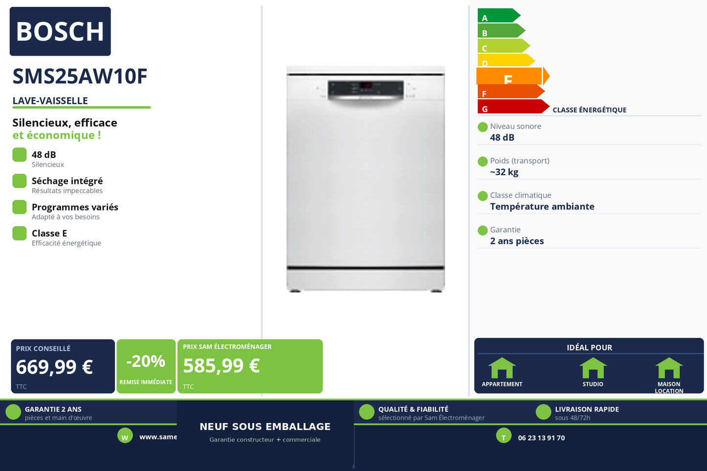 Vignette Lave-Vaisselle Bosch SMS25AW10F