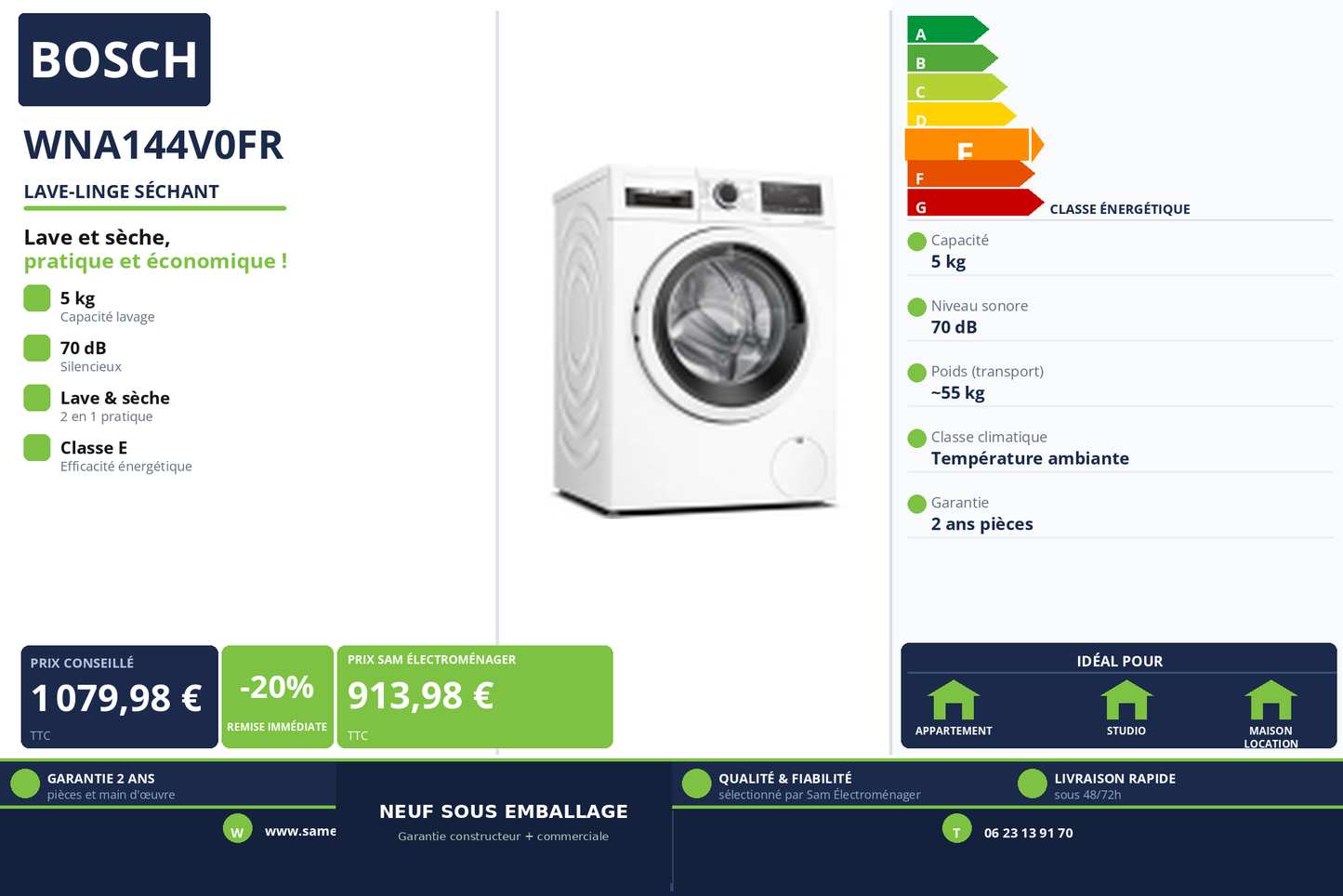 Vignette Lave-Linge Séchant Bosch WNA144V0FR