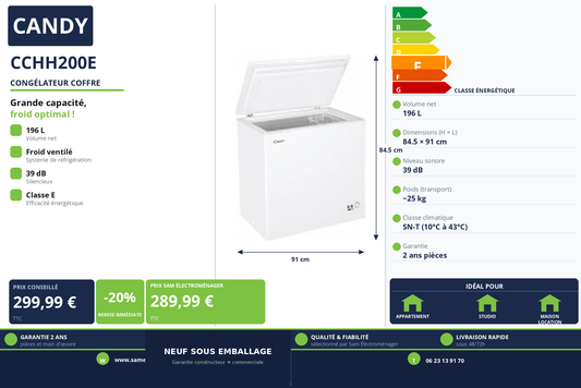 Vignette Congélateur Coffre Candy CCHH200E
