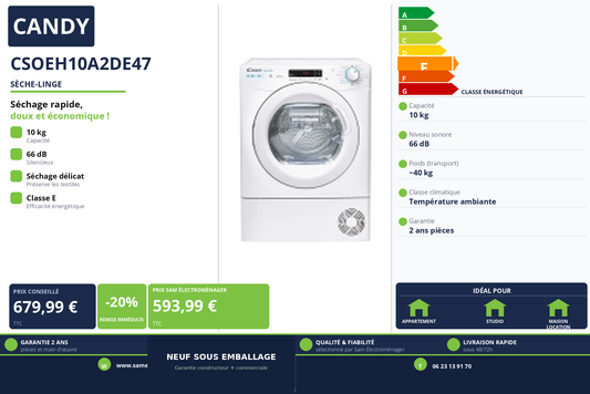 Vignette Sèche-Linge Candy CSOEH10A2DE47