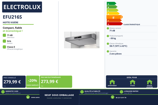Vignette Hotte Visière Electrolux EFU216S