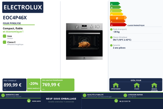 Vignette Four Pyrolyse Electrolux EOC4P46X