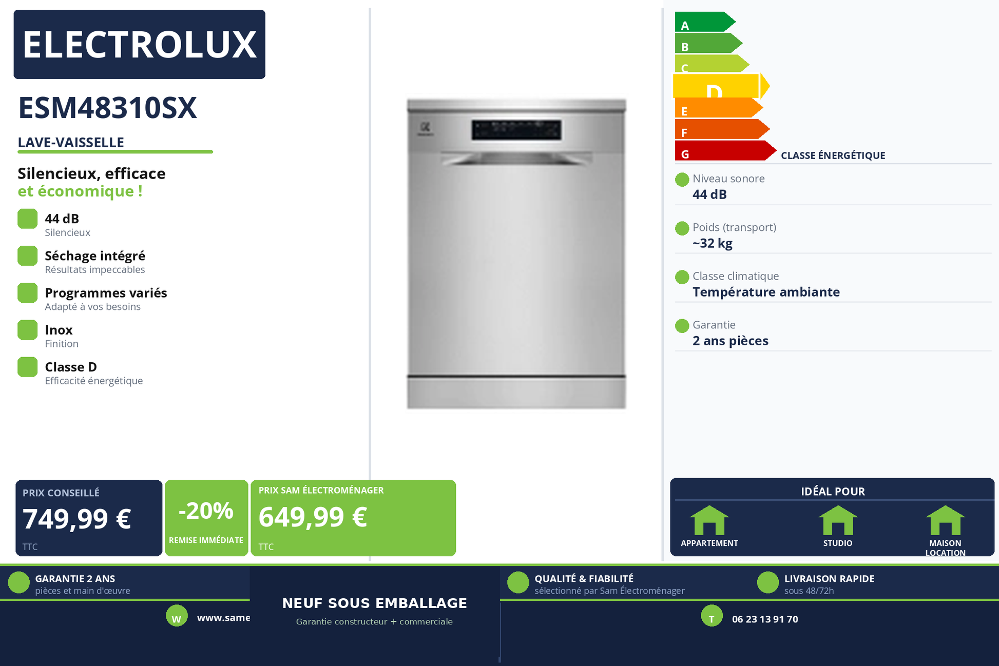 Vignette Lave-Vaisselle Electrolux ESM48310SX