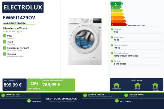 Vignette Lave-Linge Frontal Electrolux EW6FI1429OV