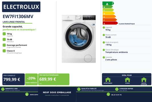 Vignette Lave-Linge Frontal Electrolux EW7FI1306MV