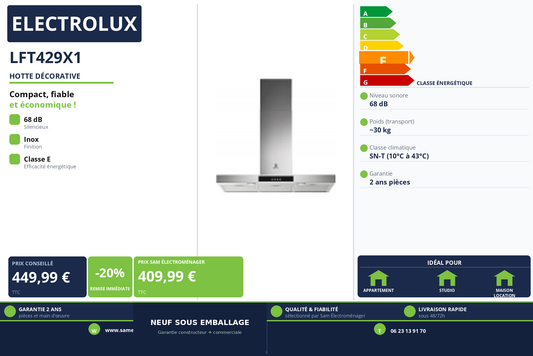 Vignette Hotte Décorative Electrolux LFT429X1