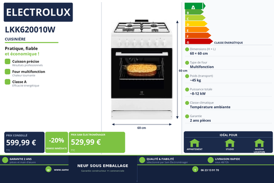 Vignette Cuisinière Electrolux LKK620010W
