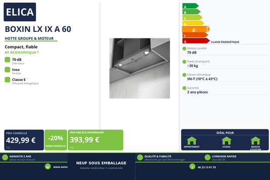 Vignette Hotte Groupe & Moteur Elica BOXIN LX IX A 60