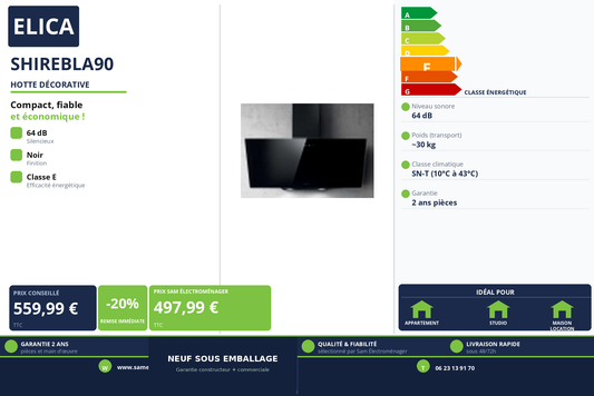 Vignette Hotte Décorative Elica SHIREBLA90