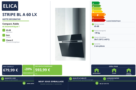 Vignette Hotte Décorative Elica STRIPE BL A 60 LX