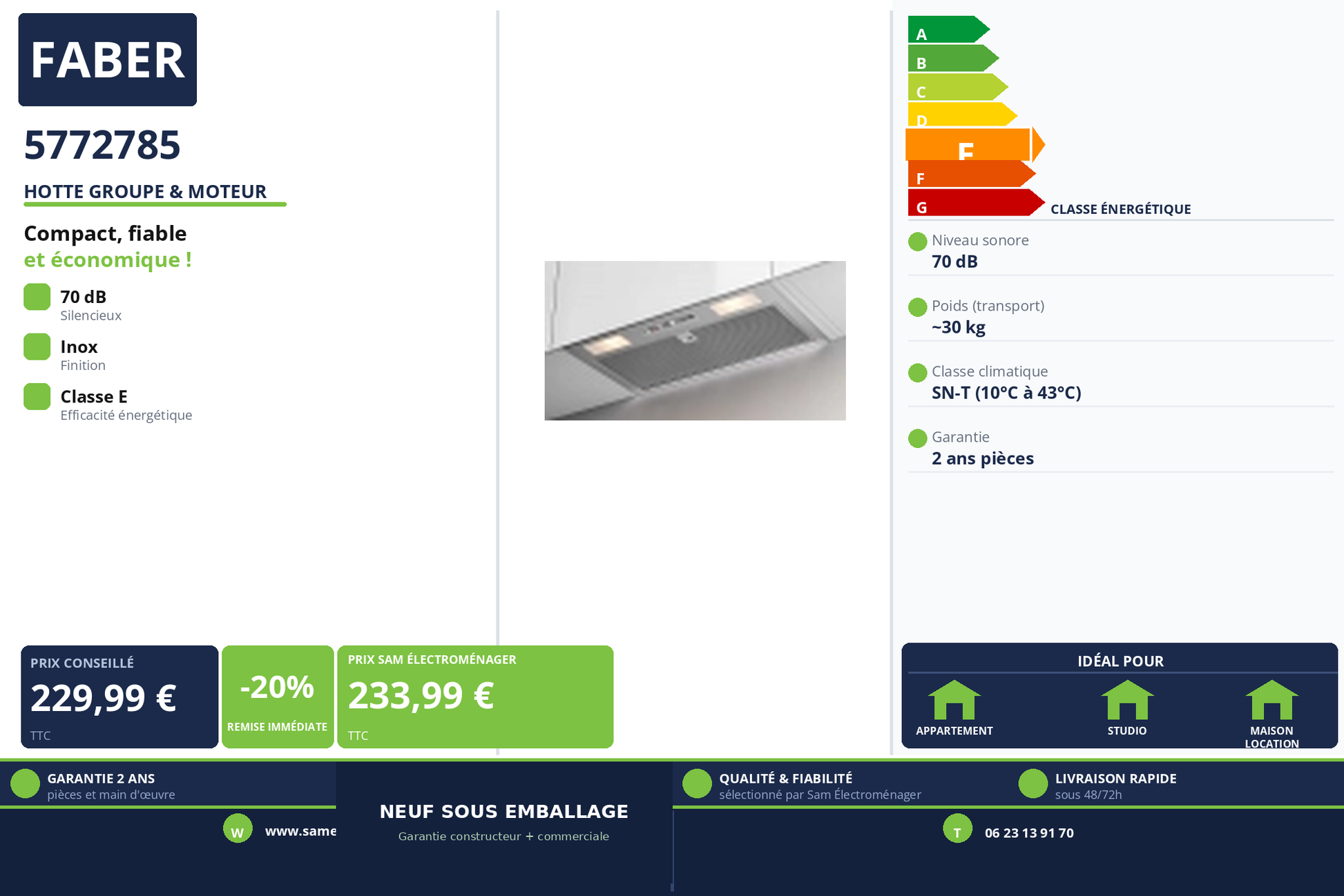 Vignette Hotte Groupe & Moteur Faber 5772785