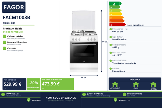 Vignette Cuisinière Fagor FACM1003B