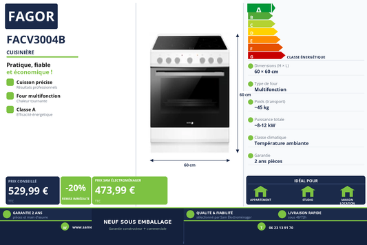 Vignette Cuisinière Fagor FACV3004B