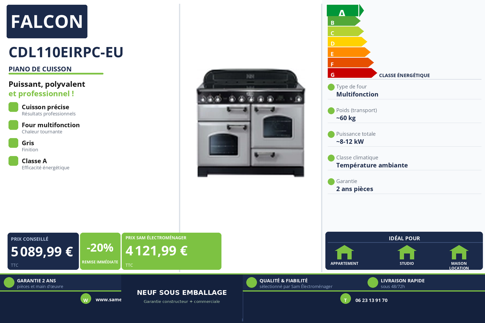 Vignette Piano De Cuisson Falcon CDL110EIRPC-EU