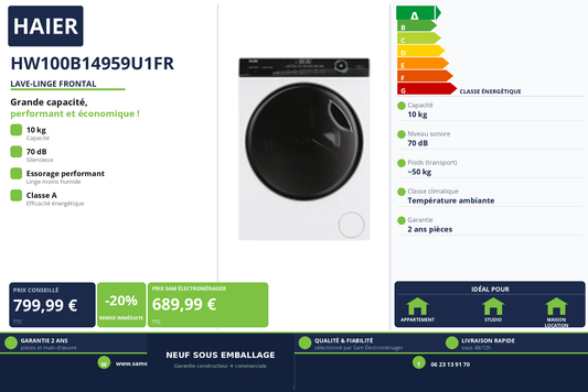 Vignette Lave-Linge Frontal Haier HW100B14959U1FR