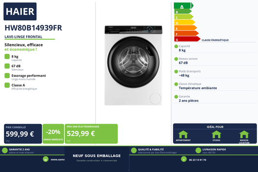 Vignette Lave-Linge Frontal Haier HW80B14939FR