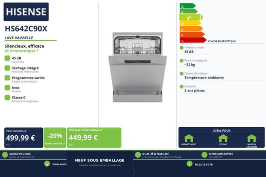Vignette Lave-Vaisselle Hisense HS642C90X