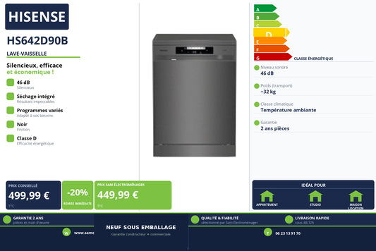 Vignette Lave-Vaisselle Hisense HS642D90B