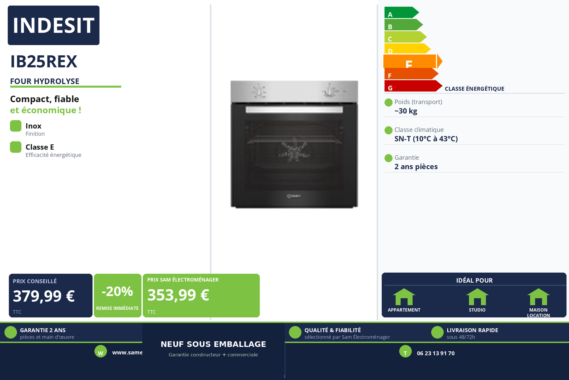 Vignette Four Hydrolyse Indesit IB25REX