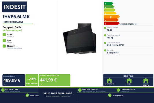 Vignette Hotte Décorative Indesit IHVP6.6LMK