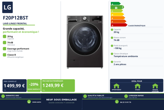 Vignette Lave-Linge Frontal Lg F20P12BST