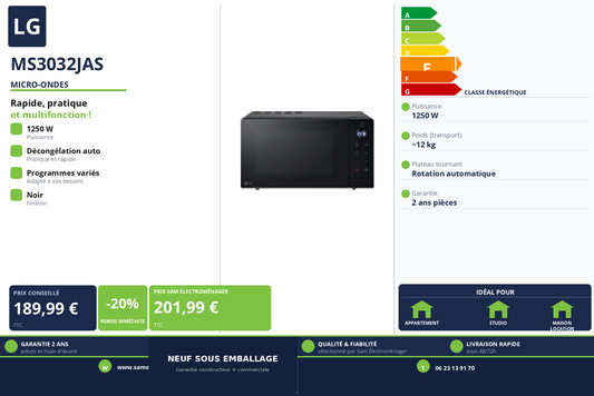 Vignette Micro-Ondes Lg MS3032JAS