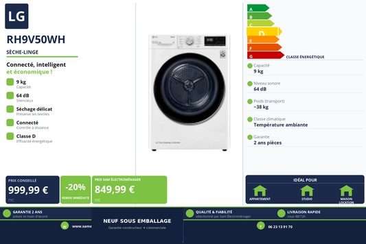 Vignette Sèche-Linge Lg RH9V50WH