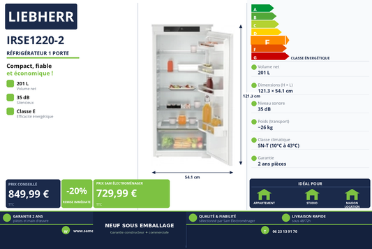 Vignette Réfrigérateur 1 Porte Liebherr IRSE1220-2