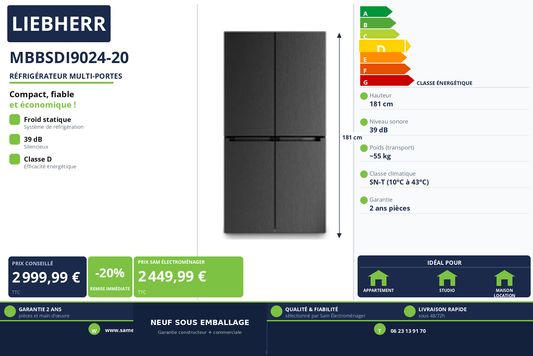 Vignette Réfrigérateur Multi-Portes Liebherr MBBSDI9024-20