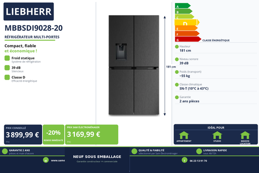 Vignette Réfrigérateur Multi-Portes Liebherr MBBSDI9028-20