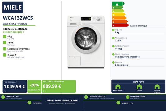 Vignette Lave-Linge Frontal Miele WCA132WCS