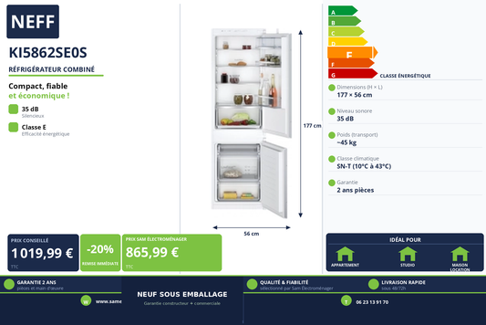 Vignette Réfrigérateur Combiné Neff KI5862SE0S