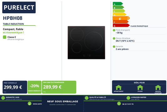 Vignette Table Induction Purelect HPBH08