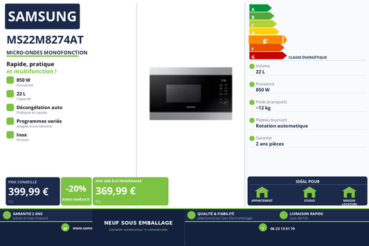 Vignette Micro-Ondes Monofonction Samsung MS22M8274AT
