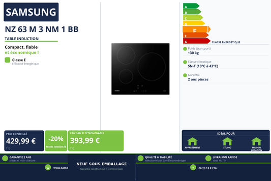 Vignette Table Induction Samsung NZ 63 M 3 NM 1 BB