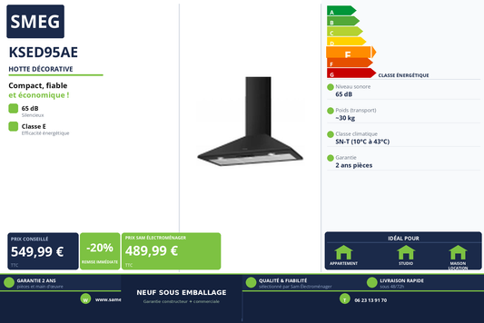 Vignette Hotte Décorative Smeg KSED95AE