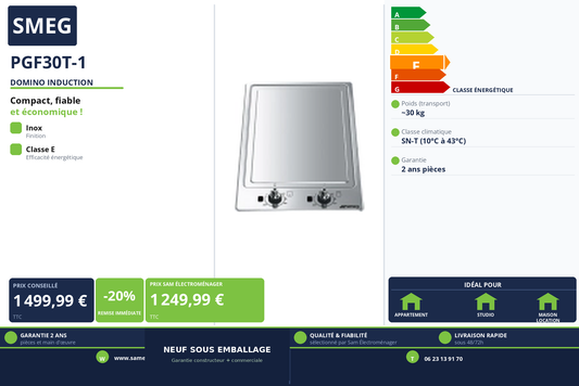 Vignette Domino Induction Smeg PGF30T-1