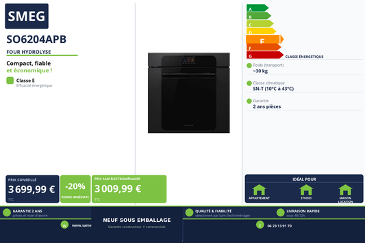 Vignette Four Hydrolyse Smeg SO6204APB