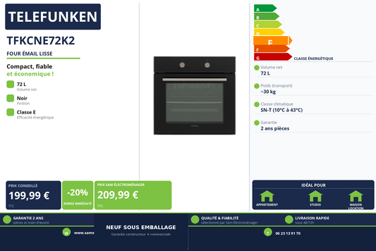 Vignette Four Émail Lisse Telefunken TFKCNE72K2