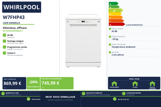 Vignette Lave-Vaisselle Whirlpool W7FHP43