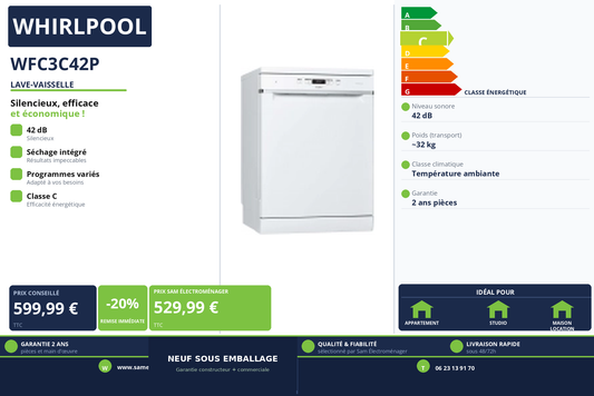 Vignette Lave-Vaisselle Whirlpool WFC3C42P